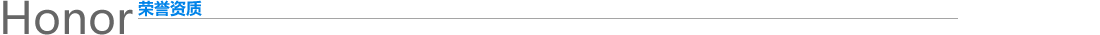 Honor 荣誉资质